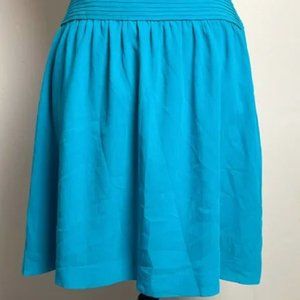 LOFT Pleated Blue Chiffon Skirt